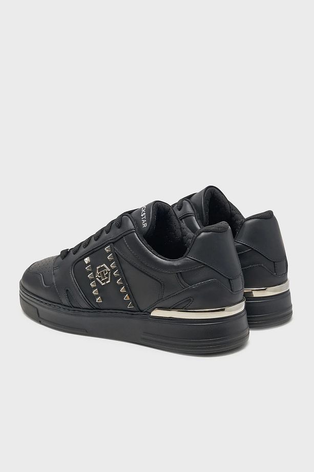 Logolu Hakiki Deri Zımba Detaylı Kalın Taban Sneaker Ayakkabı Erkek AYAKKABI USC0658 P - 4