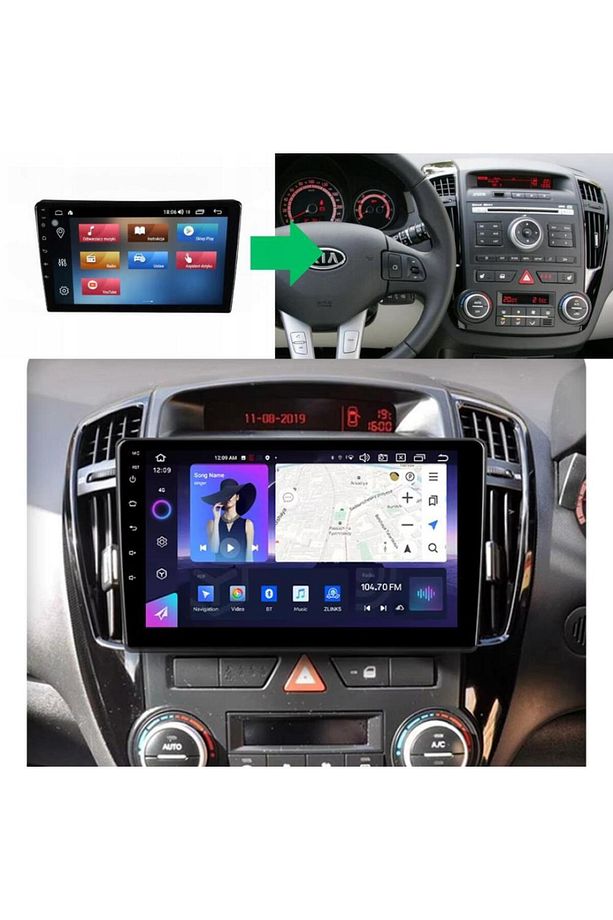 Kia Ceed Venga Android GPS Carplay 2+32 GB Multimedya Teyp (2010-2012) - 1