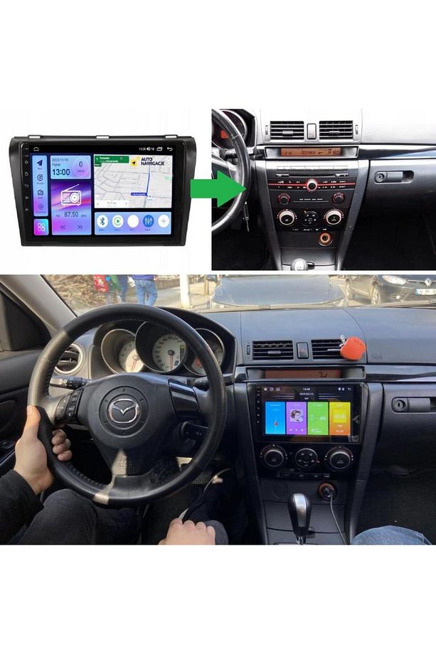 Mazda 3 Android GPS Carplay 2+32 GB Multimedya Teyp (2004-2009) - 1