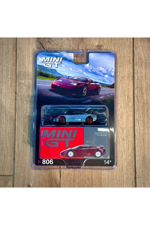 CHASE Edition Mini GT Bugatti EB110 GT Dark Red Metallic No:806 - 1