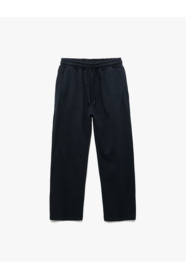 Basic School Sweatpants with Cotton Pocket Detail