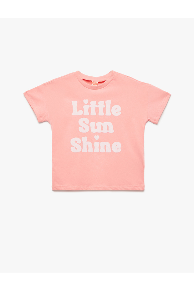 Cotton Short Sleeve Crew Neck Printed T-Shirt