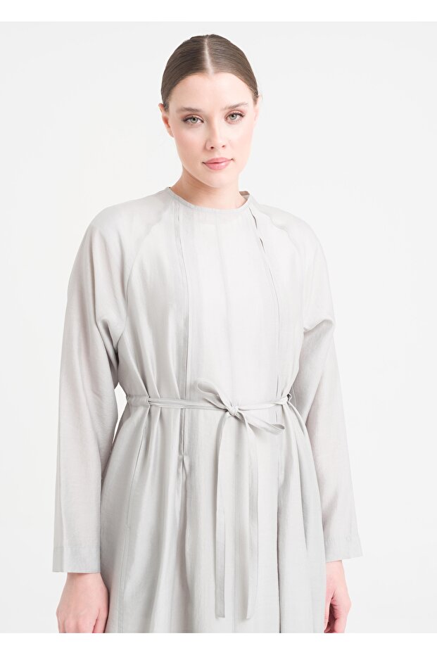 Reglan Kol Pile Detaylı Elbise - 6