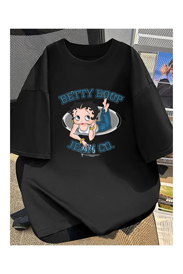 Betty Boop Printed Unisex Oversize T-Shirt