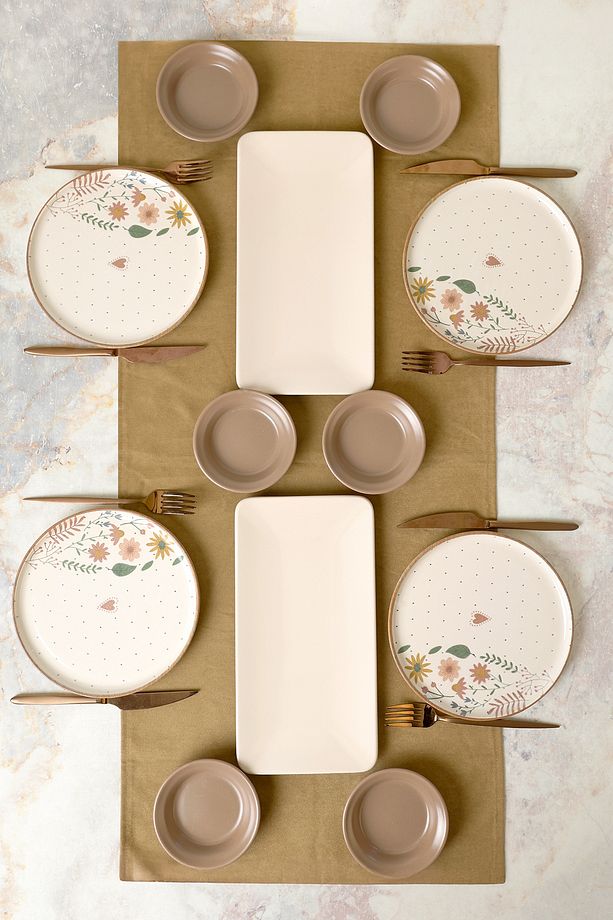 Soft Bloom Kahvaltı Takımı 12 Parça 4 Kişilik 22875 - 1