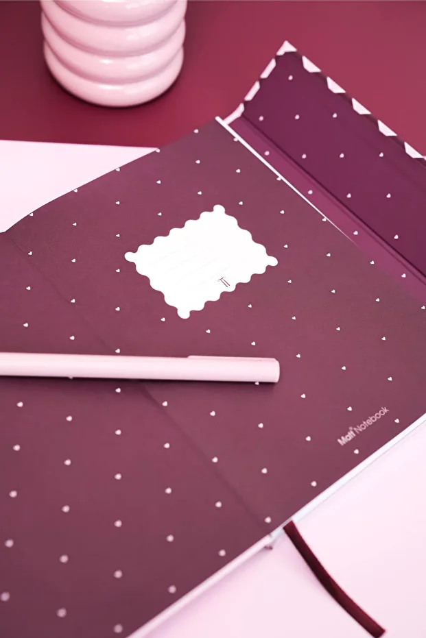 A5 15X21 Magnet Cover Notebook Lined Bow - 2