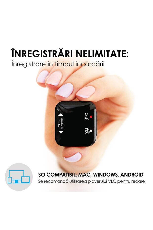 Professional Voice Recorder with Password and Settable Voice Activation, 16Gb Memory - 1144 hours - 1536 kbp - 2