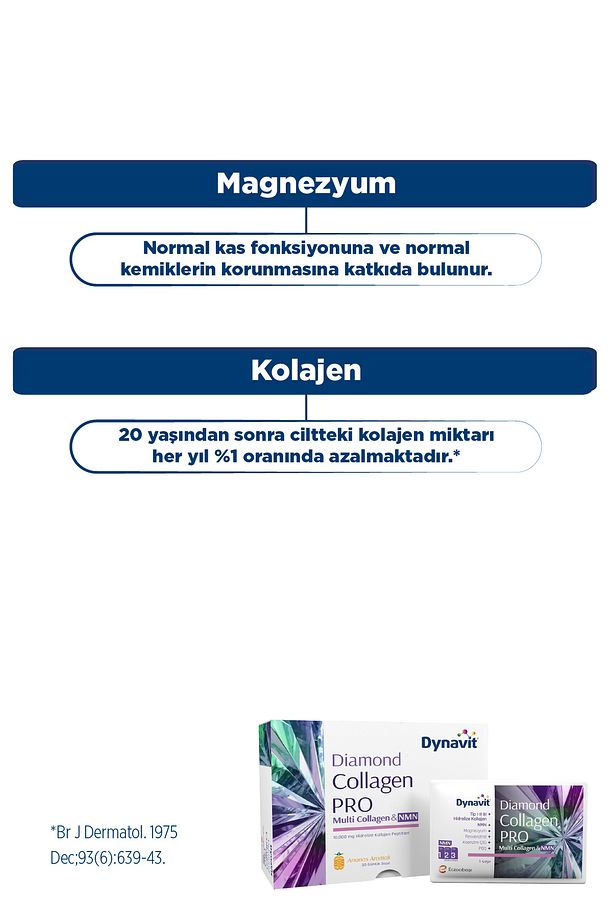 Diamond Multi Collagen 30 Saşe - Hidrolize Peptit Tip 1-2-3 Kolajen, Resveratrol - 6