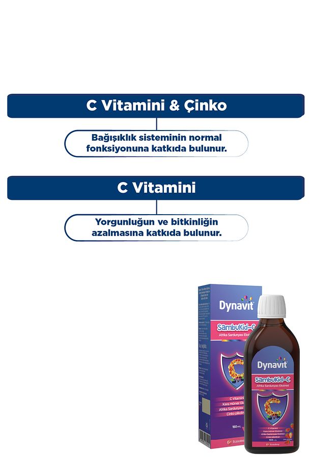 Sambukid-C Şurup 150 mL - Kara Mürver Ekstresi, C Vitamini, Çinko, Afrika Sardunyası Ekstresi - 6