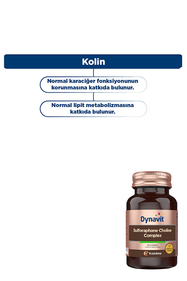 Sulforafan Kolin Kompleks 60 Kapsül - Kolin, Brokoli, Deve Dikeni, Enginar – Karaciğer Sağlığı - 5