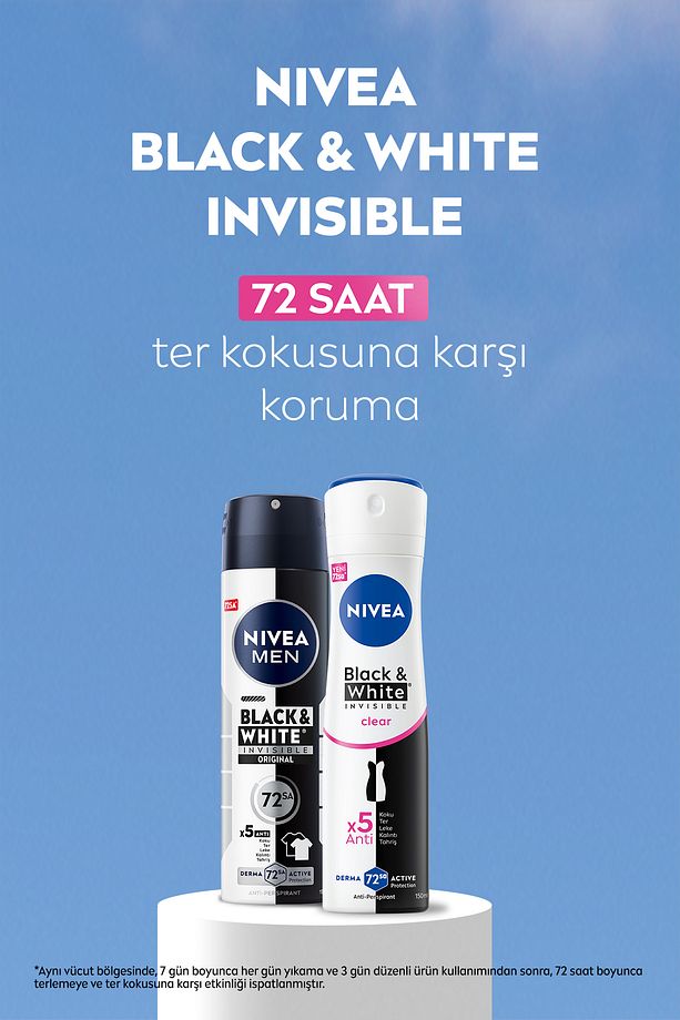 Kadın Sprey Deodorant Black&white Clear 150ml, 72 Saat Anti-perspirant Ter Koruması, X2 Adet - 4