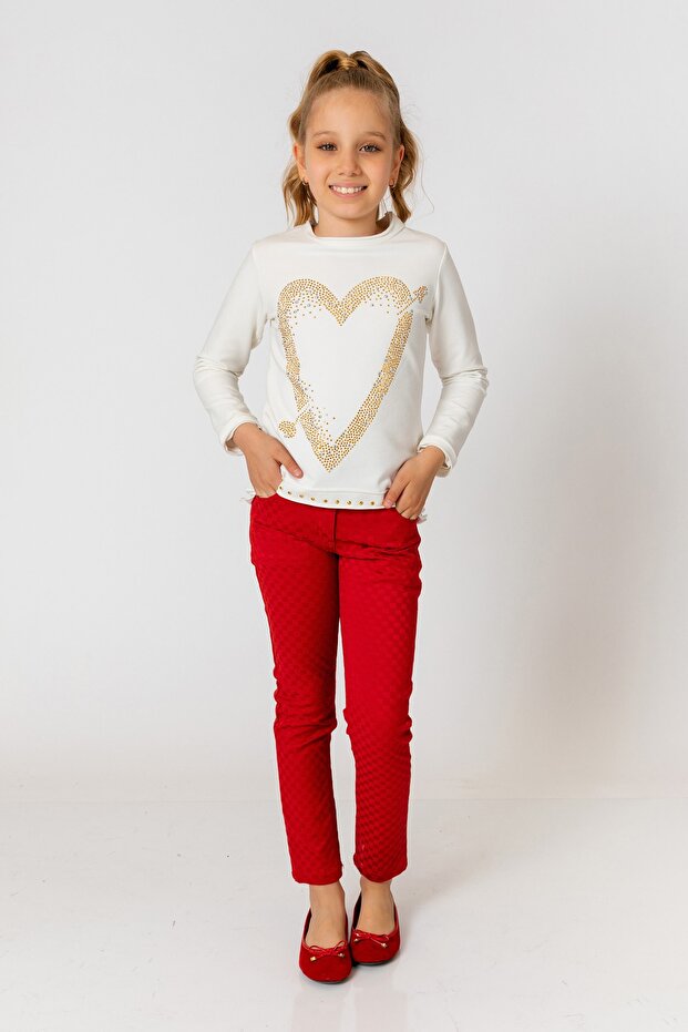 Crvene pantalone za devojčice - 1