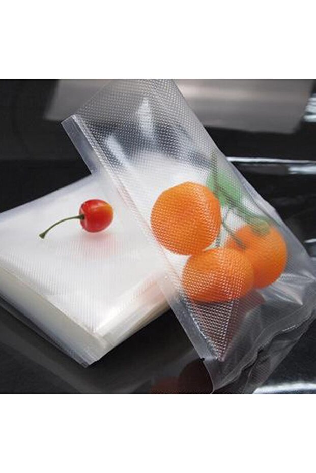 Vakum Makineleri Için Tek Yüzeyi Tırtıklı Vakum Torbası - Poşeti 30cmx40cm -30 Adet - 4