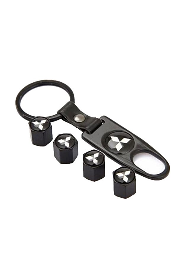 Mitsubishi Accessory Metal Valve Cover and Keychain Set