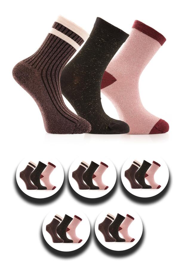 15 Li Simli Çorap - 4