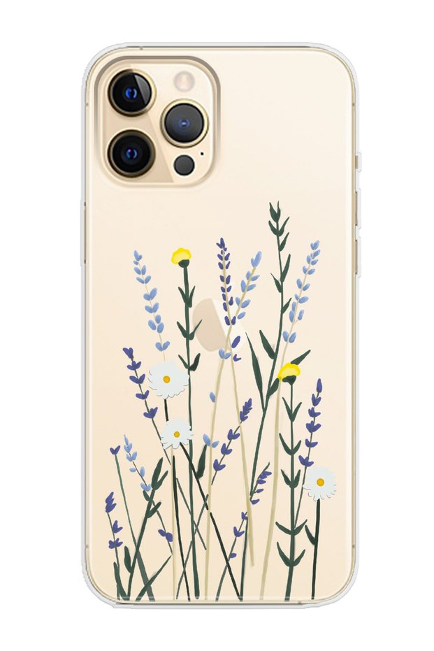 iPhone 12 Pro Max Soft Lavenders Design Super Transparent Phone Case