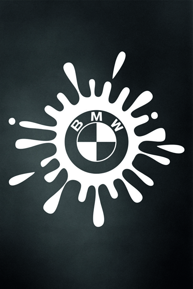 BMW Tank Cover - 10 Cm White Drop Pattern Sticker
