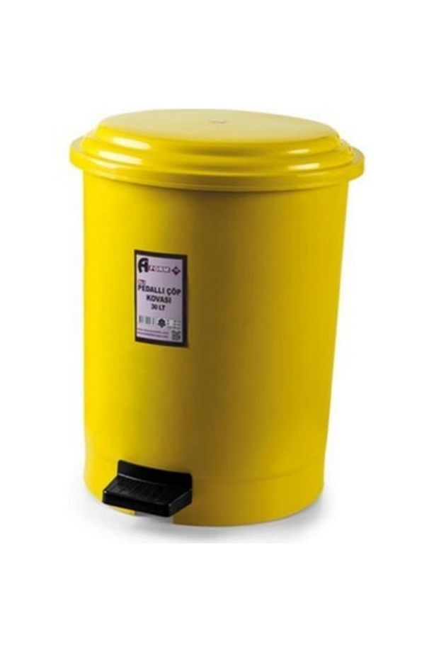Aform No:4 30 Litre Sarı Pedallı Çöp Kovası - 1