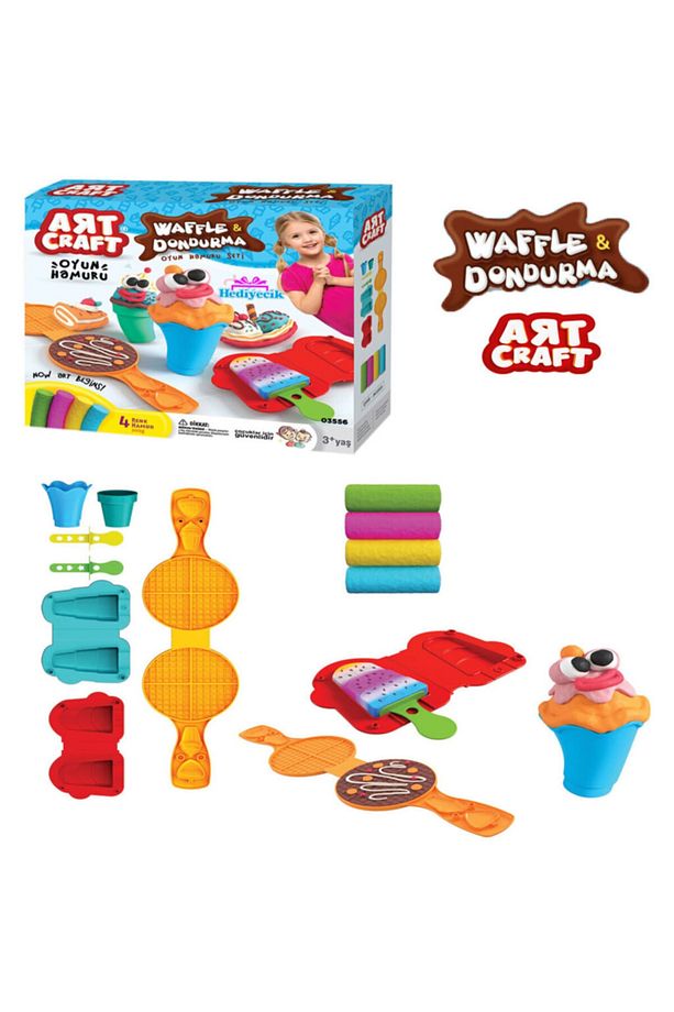 Art Craft Dondurma Ve Waffle Yapma Oyun Hamuru Seti 200 Gr - 1