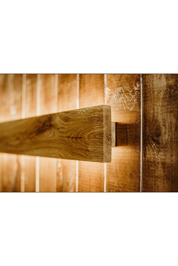 Tasarım Dekoratif Ahşap Halatlı Rustik Duvar Yatak Başı Model Led Aplik - 2