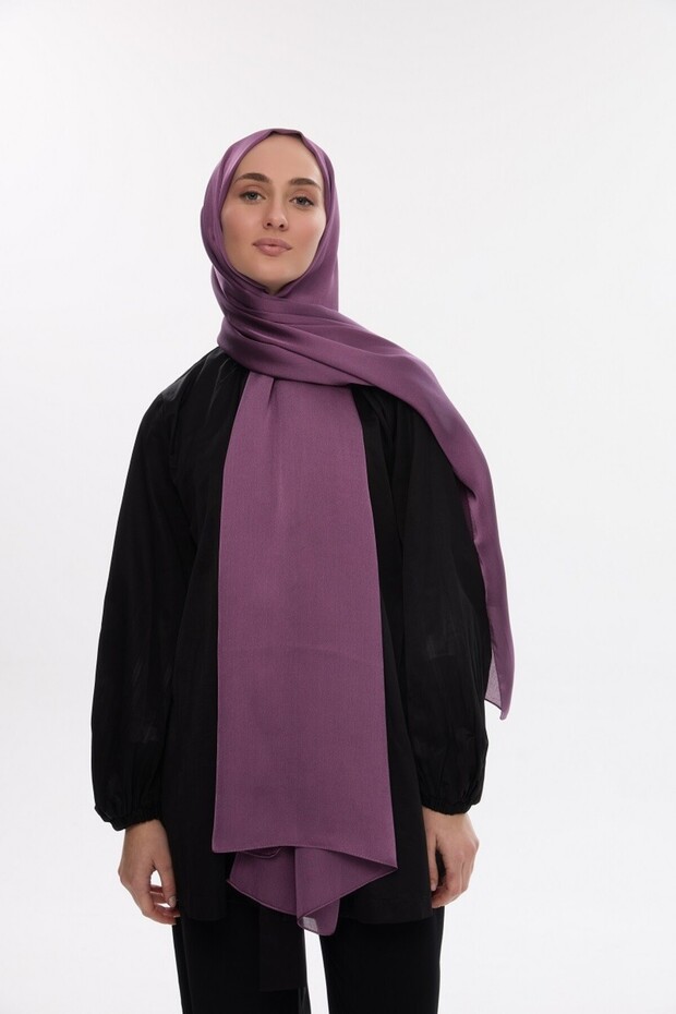 Idol Satin Janjan Shawl - Light Purple