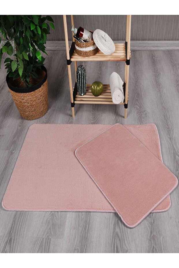 My Evilla Modern Decorative Non-Slip Base Simirna Bathroom Toilet Set 60x100-50x60