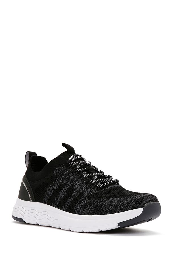 Zero Erkek Siyah Bağcıklı Kalın Tabanlı Kumaş Sneaker 24sfd69546f - 6