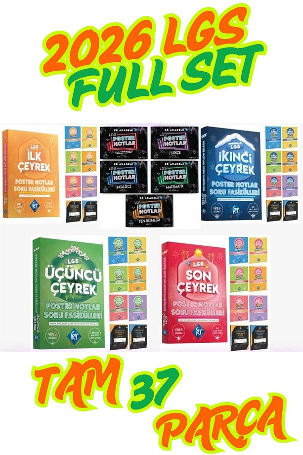 2026 Lgs Tam Set Konu Anlatımlı Poster Notlar Ve Çeyrekler Halinde Soru Fasikülleri Video Destekli - 1
