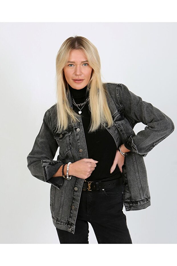 Džínová bunda-černá - 1