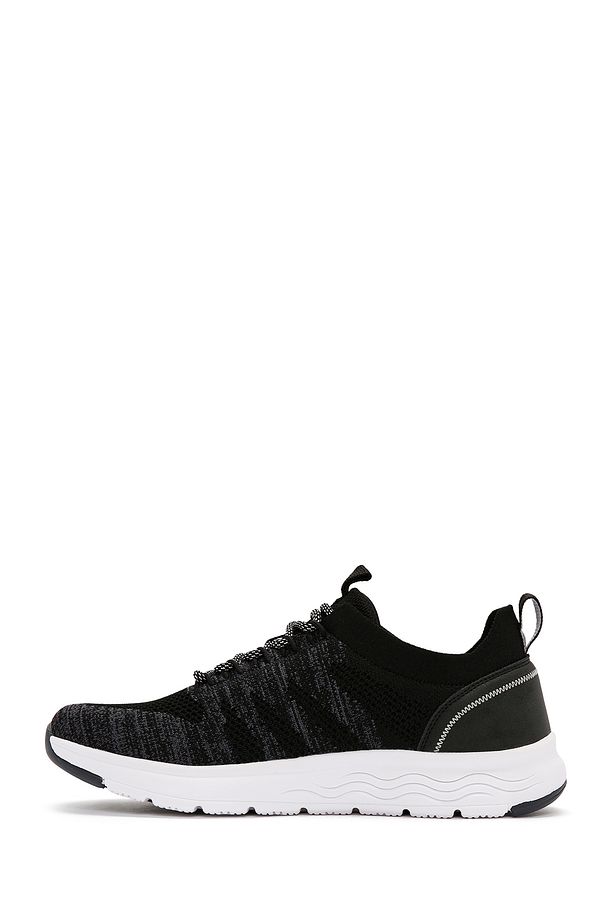 Zero Erkek Siyah Bağcıklı Kalın Tabanlı Kumaş Sneaker 24sfd69546f - 2