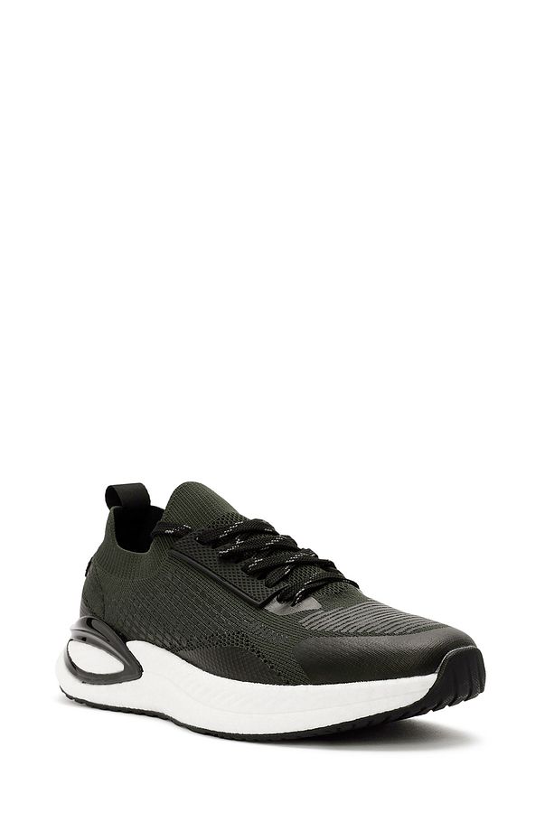 Zero Erkek Yeşil Bağcıklı Kalın Tabanlı Kumaş Sneaker 24sfd69246f - 6