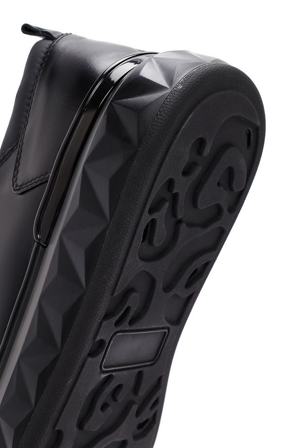 Erkek Siyah Kalın Tabanlı Bağcıklı Deri Sneaker 24sfd623218 - 8