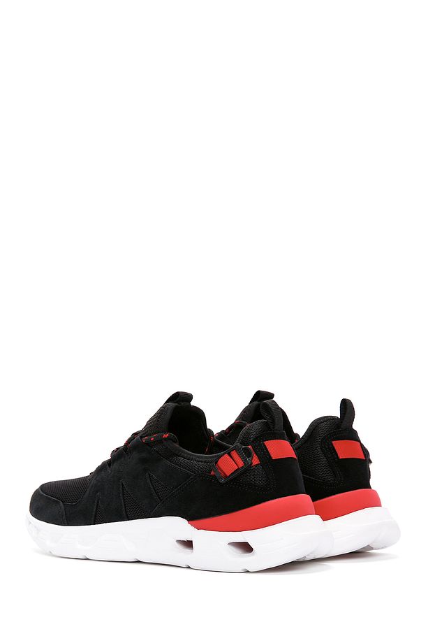 Erkek Siyah Bağcıklı Kalın Tabanlı Deri Sneaker 24sfd694414 - 6