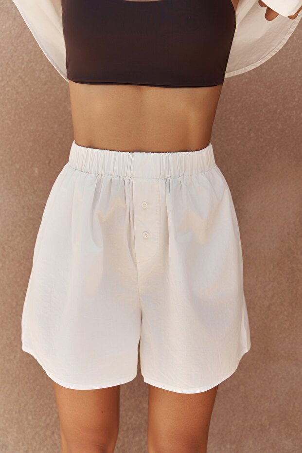 Corfu Ekru Gömlek Şort Takım - 6