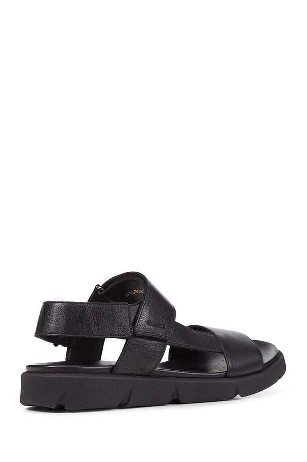 Erkek Siyah Xand 2s Hakiki Deri Sandalet U15bgb0003cc9999 - 5
