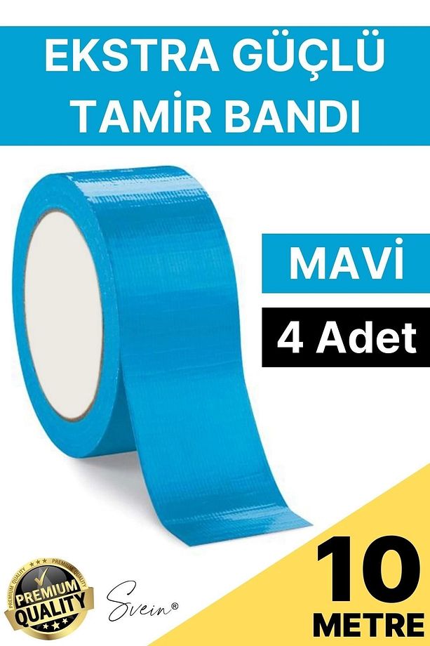 4 Adet 10 mt Mavi Tamir Takviye Kapatıcı Güçlü Onarım Bandı Su Geçirmez Sızdırmaz Dayanıklı Çatlak - 1