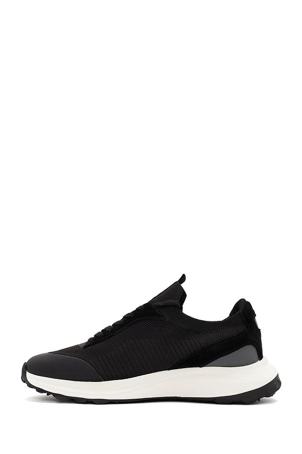 Zero Erkek Siyah Bağcıklı Kalın Tabanlı Kumaş Sneaker 24sfd62196f - 2