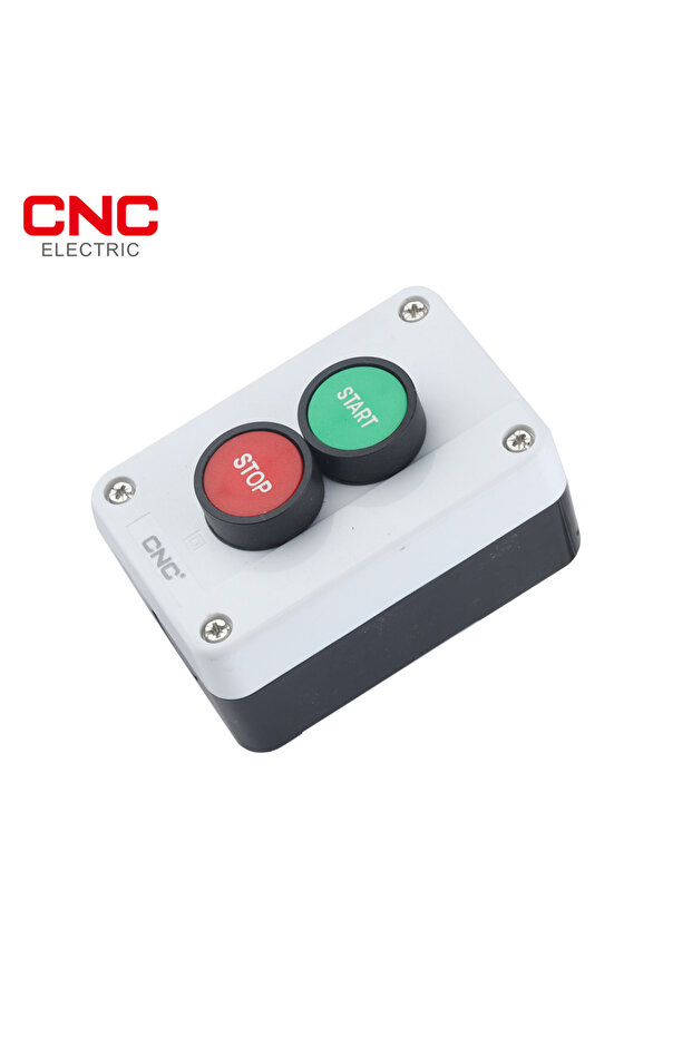 صندوق تحكم بمفتاح ضغط CNC ثنائي الفتحات، مؤشر ضوء زر مقاوم للماء، علبة بلاستيكية للطوارئ S - 1