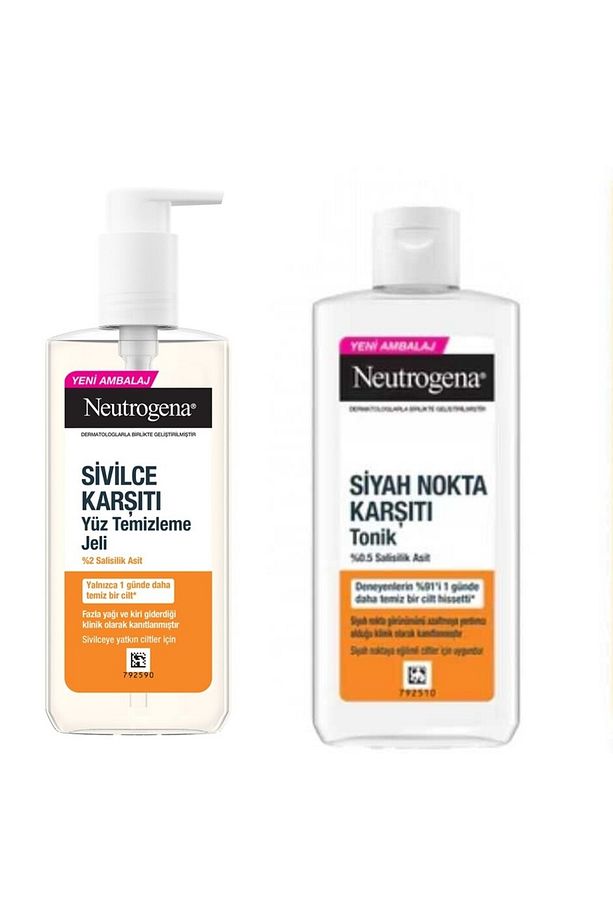 Sivilce Karşıtı Yağsız Yüz Temizleme Jeli 200ml& Visibly Clear Siyah Nokta Tem.tonik 200ml - 1