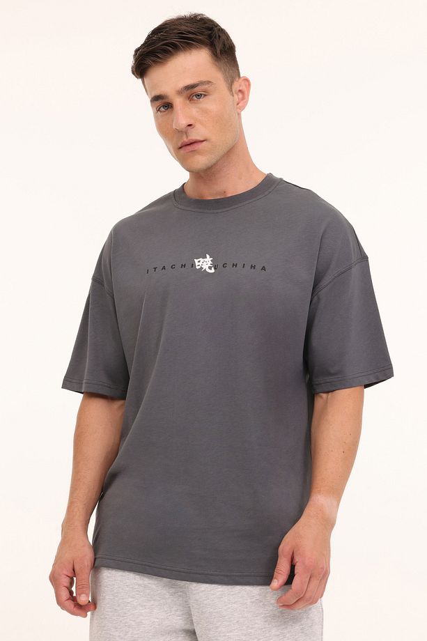 ML NARUTO 11LSN1022 4FX Antrasit Erkek Kısa Kol T-Shirt - 1