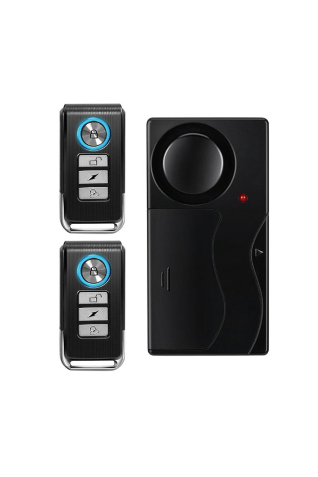 1 Set with Remote Anchtek 110db Loud Alarm Wireless Vibration Alarm with Remote Control Anti-Theft A - 1