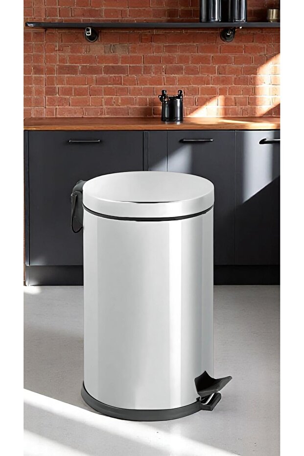 Paslanmaz Pedallı Çöp Kovası 16 Lt - 8