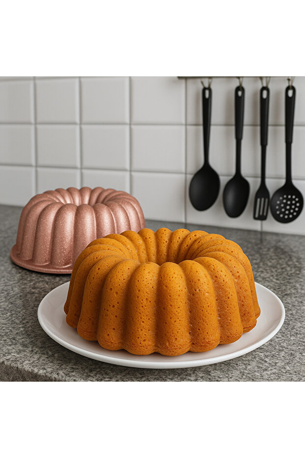 Dilimli Kek Kalıbı - Pembe - 26 cm - 2