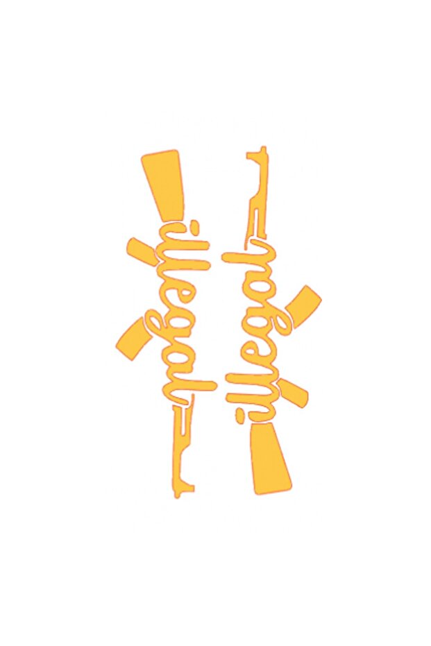 STİCKER KELEŞ İLLEGAL 15 cm GOLD - 1