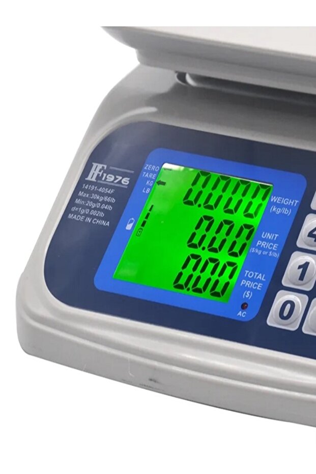 ميزان حساب الأسعار الإلكتروني - شاشة LCD كبيرة مسطحة - 3