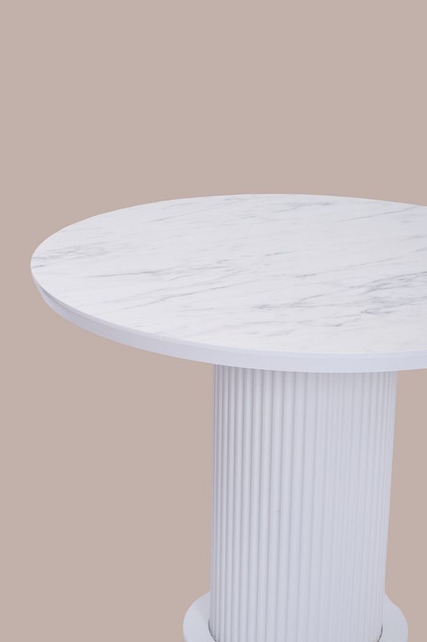 Bohem Yuvarlak Lak Panel Mutfak Masası 100cm - 2