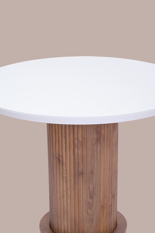 Bohem Yuvarlak Lak Panel Mutfak Masası 100cm - 3