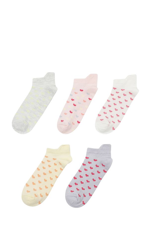 MINIHEARTS 5 LI PTK-G 4FX Çok Renkli Kız Çocuk 5'li Patik Çorap - 1
