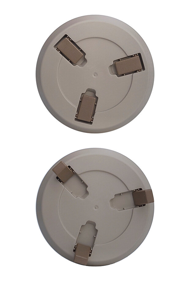 2 Boy Plastik Aranjman Saksı Seti Menekşe Sukulent Saksısı Set - 5