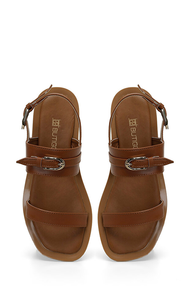 24S-059 4FX Taba Kadın Düz Sandalet - 4